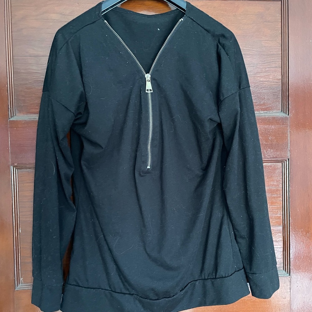 3/4 sleeve zip up top